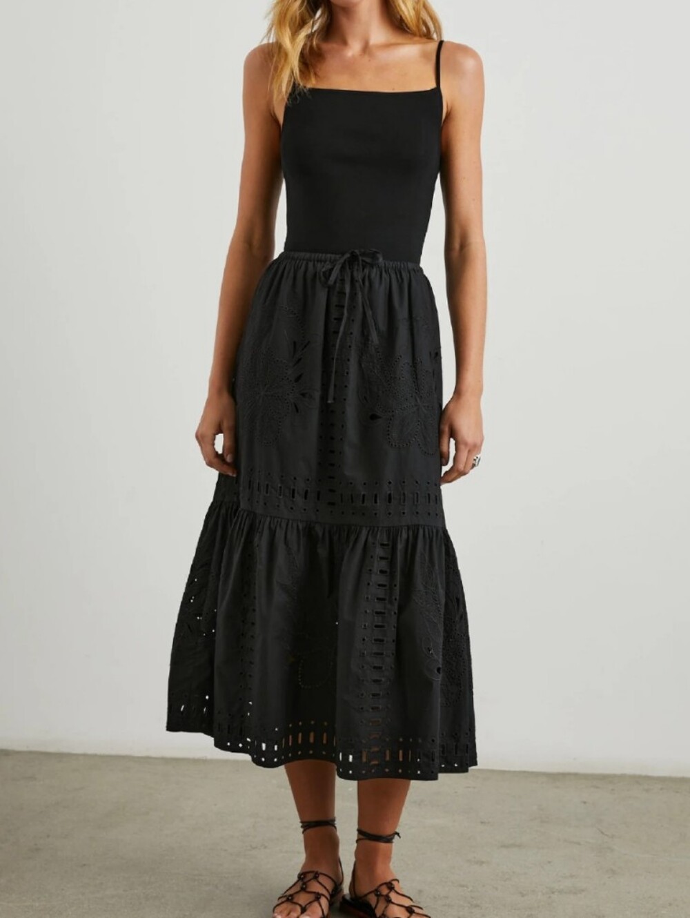 RAILS black cotton prina skirt M